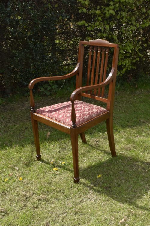 EDWARDIAN INLAID ARMCHAIR - ADDITIONAL PHOTO 11