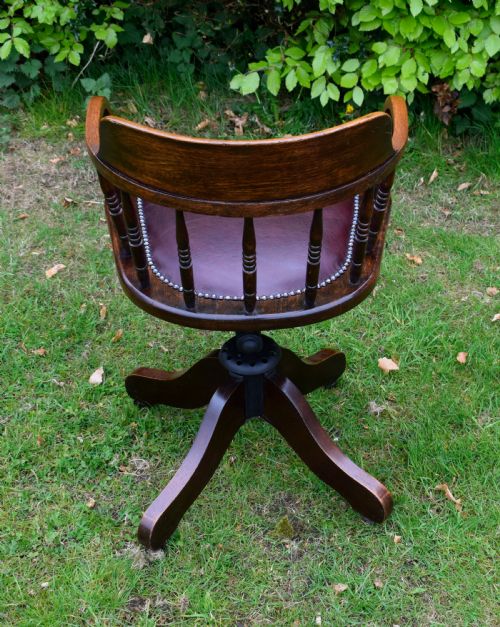 OAK SWIVEL DESK CHAIR - ADDITIONAL PHOTO 13