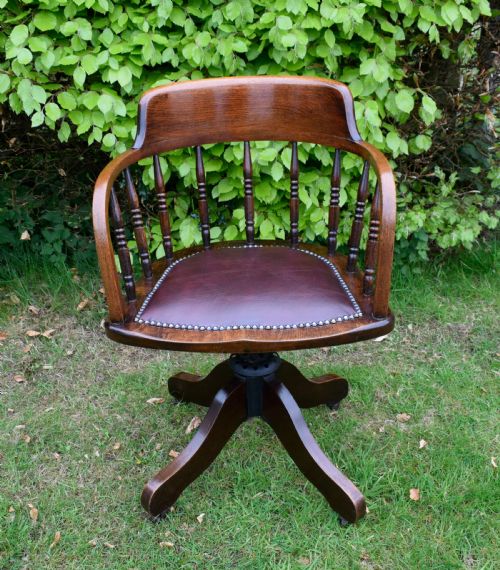 OAK SWIVEL DESK CHAIR - ADDITIONAL PHOTO 21