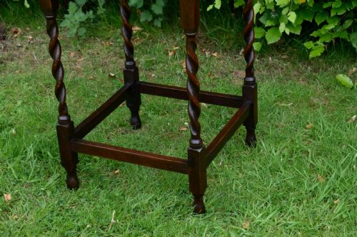 OAK BARLEY TWIST SIDE TABLE - ADDITIONAL PHOTO 8