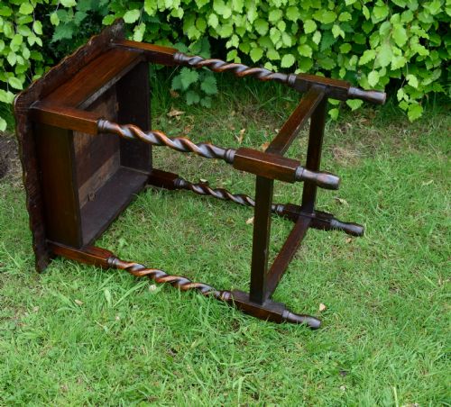 OAK BARLEY TWIST SIDE TABLE - ADDITIONAL PHOTO 9