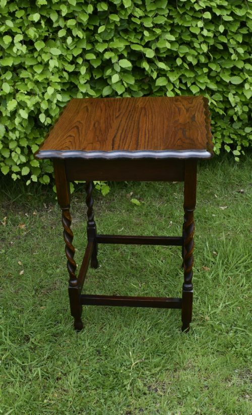 OAK BARLEY TWIST SIDE TABLE - ADDITIONAL PHOTO 10