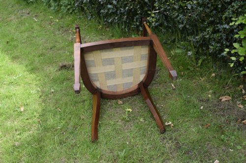 INLAID MAHOGANY TUB CHAIR - ADDITIONAL PHOTO 12