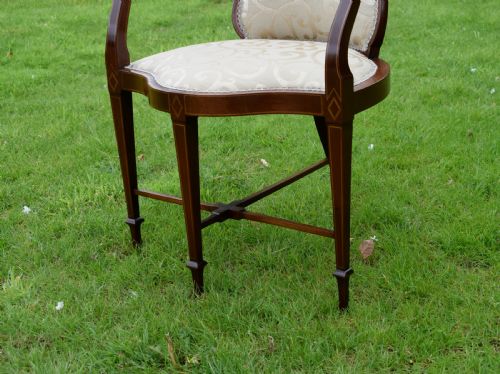 EDWARDIAN INLAID ARMCHAIR - ADDITIONAL PHOTO 2
