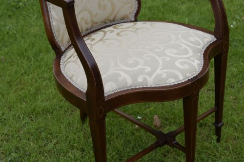 EDWARDIAN INLAID ARMCHAIR - ADDITIONAL PHOTO 4