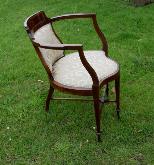 EDWARDIAN INLAID ARMCHAIR - ADDITIONAL PHOTO 6