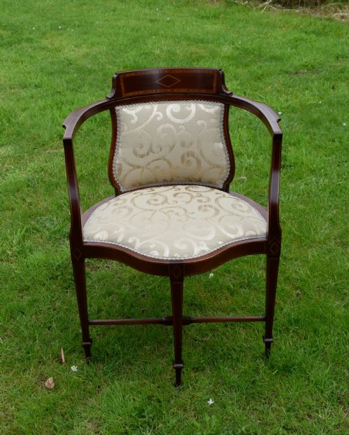 EDWARDIAN INLAID ARMCHAIR - ADDITIONAL PHOTO 21
