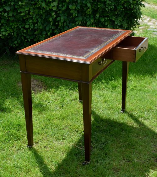 EDWARDIAN MAHOGANY INLAID DESK - ADDITIONAL PHOTO 11
