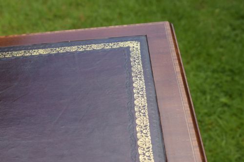 EDWARDIAN MAHOGANY INLAID DESK - ADDITIONAL PHOTO 16