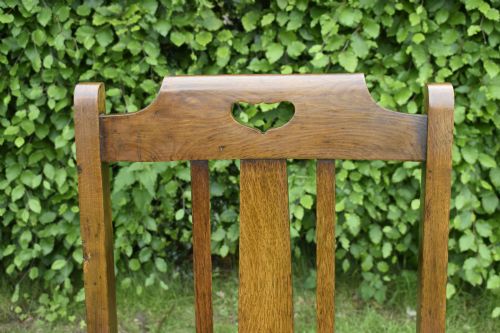 PAIR ARTS CRAFTS ARMCHAIRS - ADDITIONAL PHOTO 8