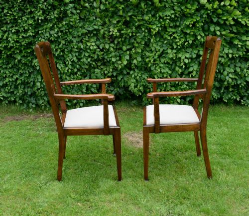 PAIR ARTS CRAFTS ARMCHAIRS - ADDITIONAL PHOTO 15
