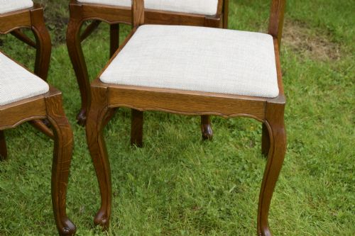 SET OF 4 OAK DINING CHAIRS - ADDITIONAL PHOTO 4