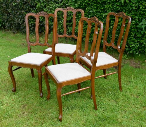 SET OF 4 OAK DINING CHAIRS - ADDITIONAL PHOTO 5