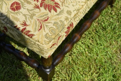 EARLY 20TH CENTURY WINDOW SEAT LARGE CENTRE STOOL - ADDITIONAL PHOTO 5