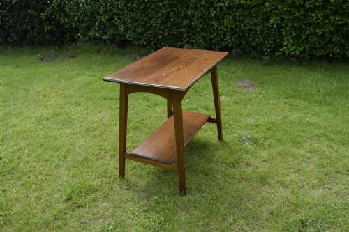 ARTS CRAFTS OAK SIDE TABLE - ADDITIONAL PHOTO 1