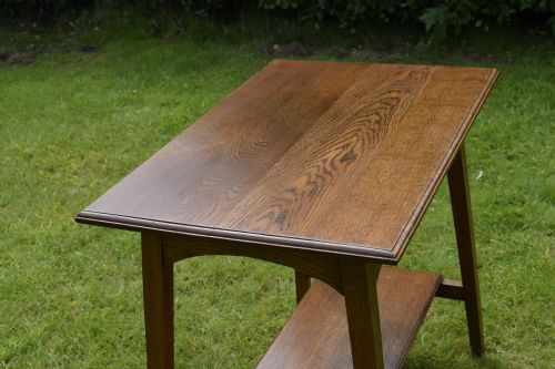 ARTS CRAFTS OAK SIDE TABLE - ADDITIONAL PHOTO 3