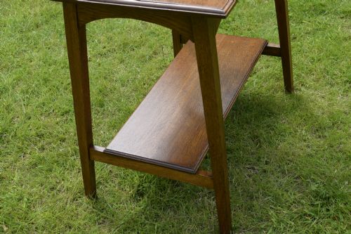 ARTS CRAFTS OAK SIDE TABLE - ADDITIONAL PHOTO 4