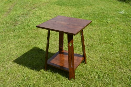 ARTS CRAFTS SIDE TABLE LAMP TABLE - ADDITIONAL PHOTO 3