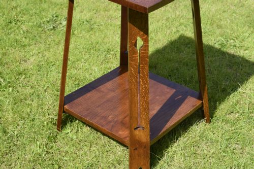 ARTS CRAFTS SIDE TABLE LAMP TABLE - ADDITIONAL PHOTO 4