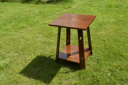 ARTS CRAFTS SIDE TABLE LAMP TABLE - ADDITIONAL PHOTO 5