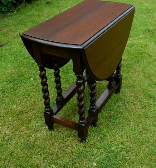 OAK GATELEG DINING TABLE - ADDITIONAL PHOTO 9