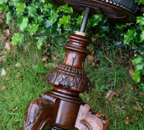 VICTORIAN REVOLVING PIANO STOOL - ADDITIONAL PHOTO 14