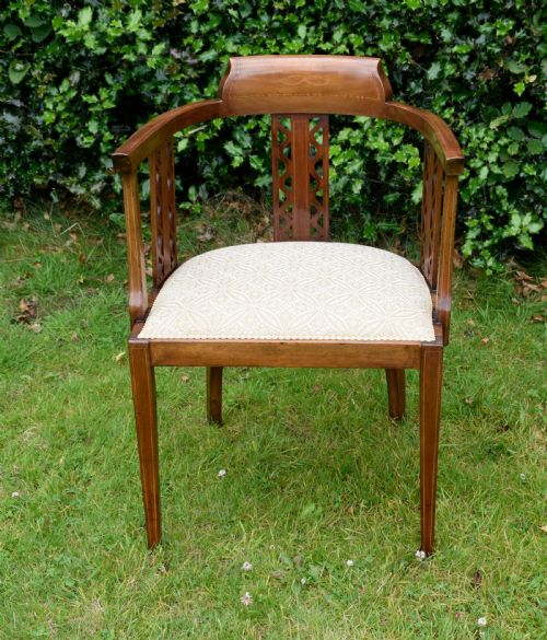EDWARDIAN INLAID ARMCHAIR - ADDITIONAL PHOTO 1
