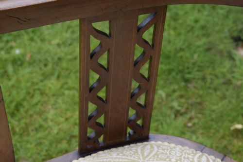 EDWARDIAN INLAID ARMCHAIR - ADDITIONAL PHOTO 6