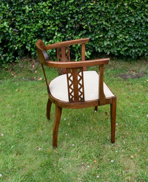 EDWARDIAN INLAID ARMCHAIR - ADDITIONAL PHOTO 9