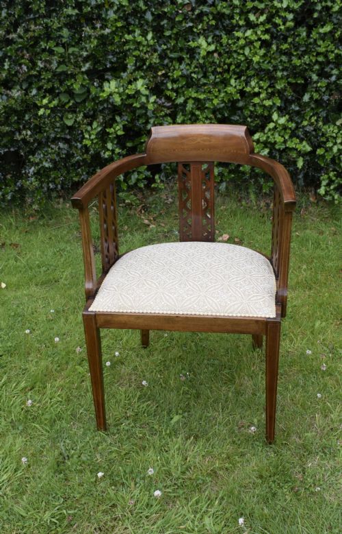 EDWARDIAN INLAID ARMCHAIR - ADDITIONAL PHOTO 11