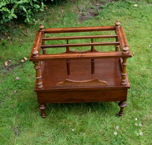 VICTORIAN WALNUT CANTERBURY - ADDITIONAL PHOTO 14
