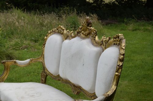 19TH CENTURY GILDED FRENCH COUCH - ADDITIONAL PHOTO 6