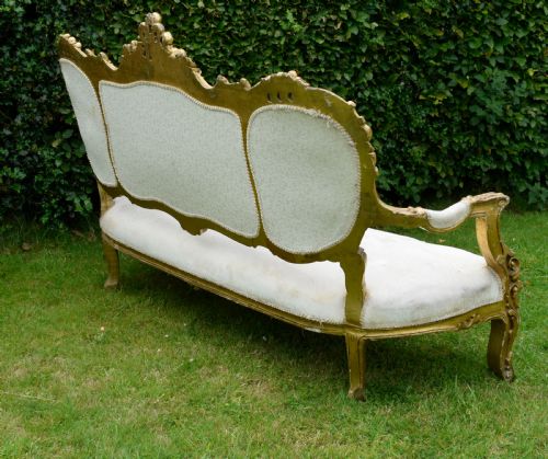 19TH CENTURY GILDED FRENCH COUCH - ADDITIONAL PHOTO 10