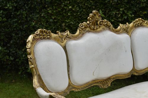 19TH CENTURY GILDED FRENCH COUCH - ADDITIONAL PHOTO 12