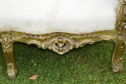 19TH CENTURY GILDED FRENCH COUCH - ADDITIONAL PHOTO 16