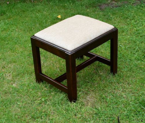 GEORGIAN MAHOGANY STOOL - ADDITIONAL PHOTO 1