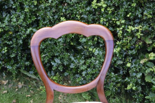 PAIR OF VICTORIAN CROWN BACK CHAIRS - ADDITIONAL PHOTO 6