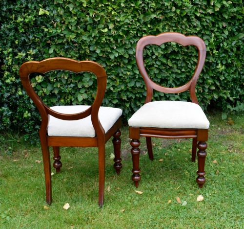 PAIR OF VICTORIAN CROWN BACK CHAIRS - ADDITIONAL PHOTO 12