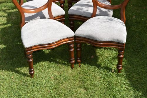 6 VICTORIAN BALLOON BACK DINING CHAIRS - ADDITIONAL PHOTO 11