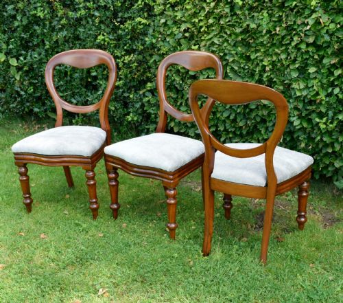 6 VICTORIAN BALLOON BACK DINING CHAIRS - ADDITIONAL PHOTO 13