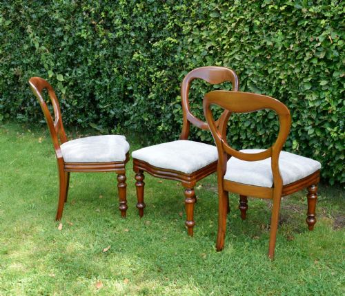 6 VICTORIAN BALLOON BACK DINING CHAIRS - ADDITIONAL PHOTO 15