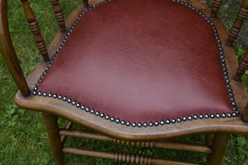 OAK CAPTAIN'S CHAIR DESK CHAIR - ADDITIONAL PHOTO 12