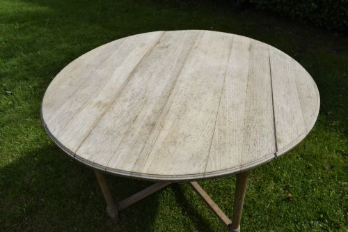 EARLY 20TH CENTURY BLEACHED OAK DINING TABLE - ADDITIONAL PHOTO 13
