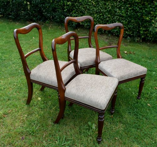 SET OF 4 REGENCY ROSEWOOD DINING CHAIRS - ADDITIONAL PHOTO 2