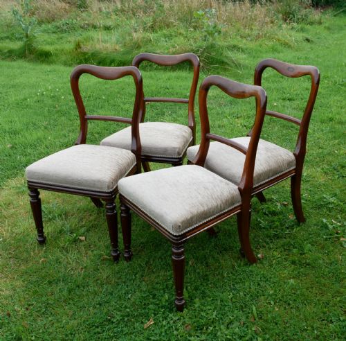 SET OF 4 REGENCY ROSEWOOD DINING CHAIRS - ADDITIONAL PHOTO 13