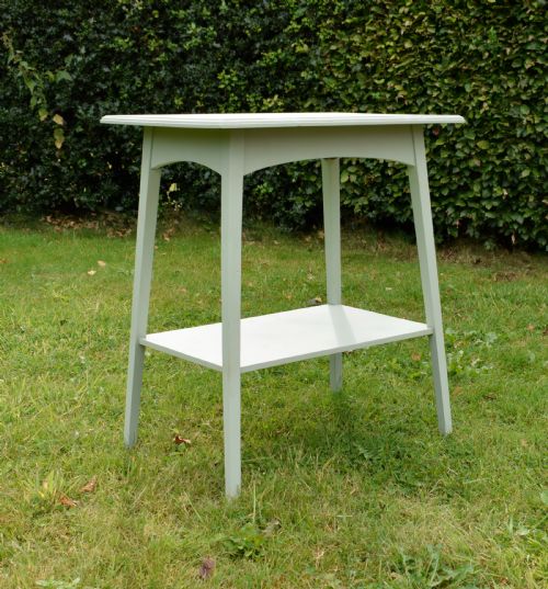 OAK ARTS CRAFTS SIDE TABLE PAINTED - ADDITIONAL PHOTO 1