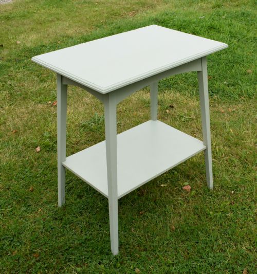 OAK ARTS CRAFTS SIDE TABLE PAINTED - ADDITIONAL PHOTO 3