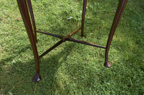 EDWARDIAN MAHOGANY SATINWOOD CENTRE TABLE - ADDITIONAL PHOTO 9