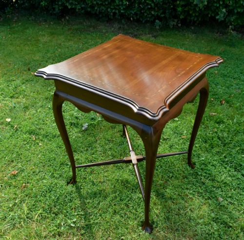 EDWARDIAN MAHOGANY SATINWOOD CENTRE TABLE - ADDITIONAL PHOTO 11