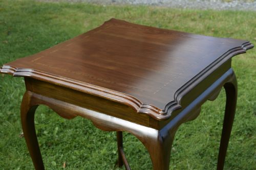 EDWARDIAN MAHOGANY SATINWOOD CENTRE TABLE - ADDITIONAL PHOTO 13